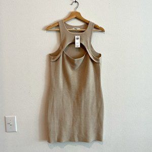 Abercrombie Tan Sweater Dress with Cut Out